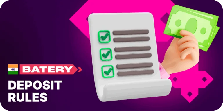 Depositing rules at Batery for Indians